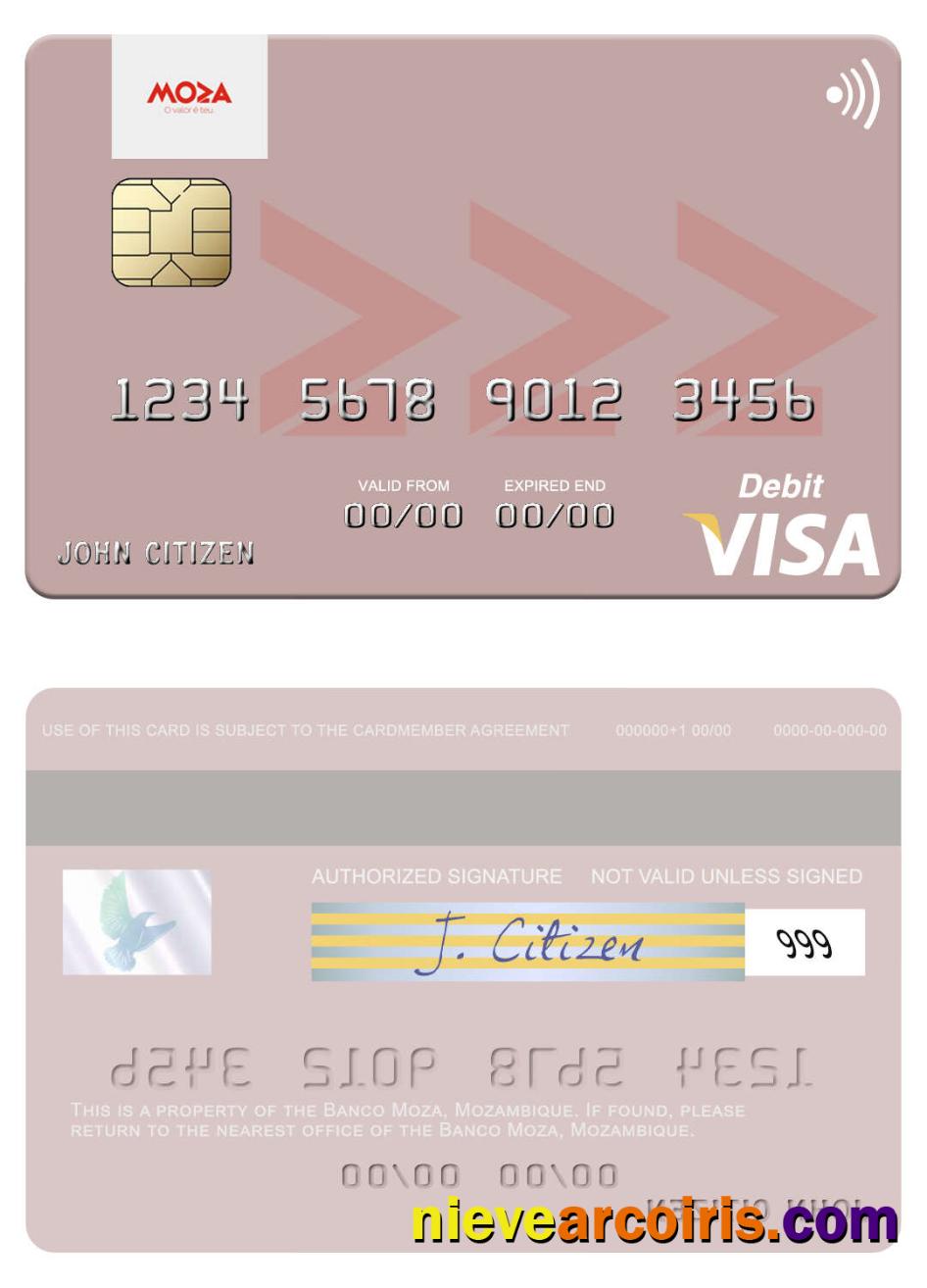 Mozambique Banco Moza visa debit card